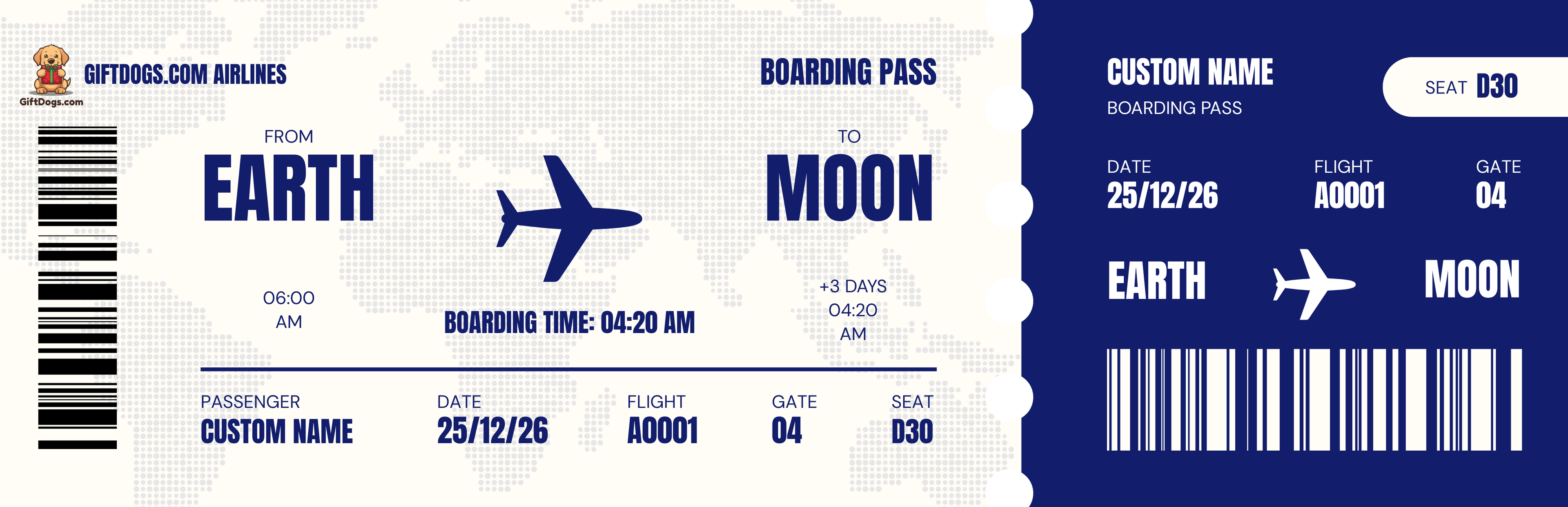 Ticket To The Moon - Custom - Digital Download