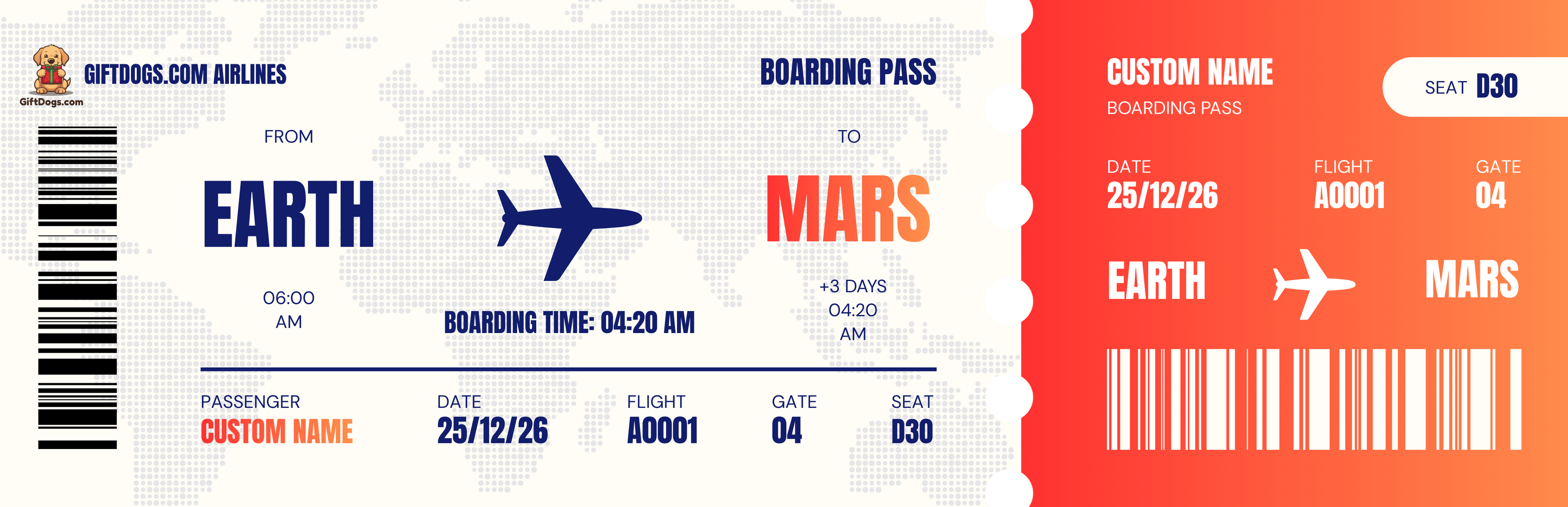 Ticket To Mars - Custom - Digital Download