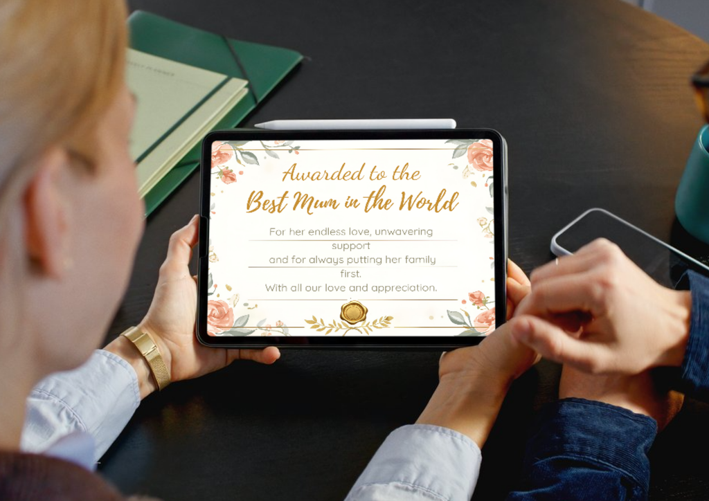 Best Mum in the World Certificate - Digital Download