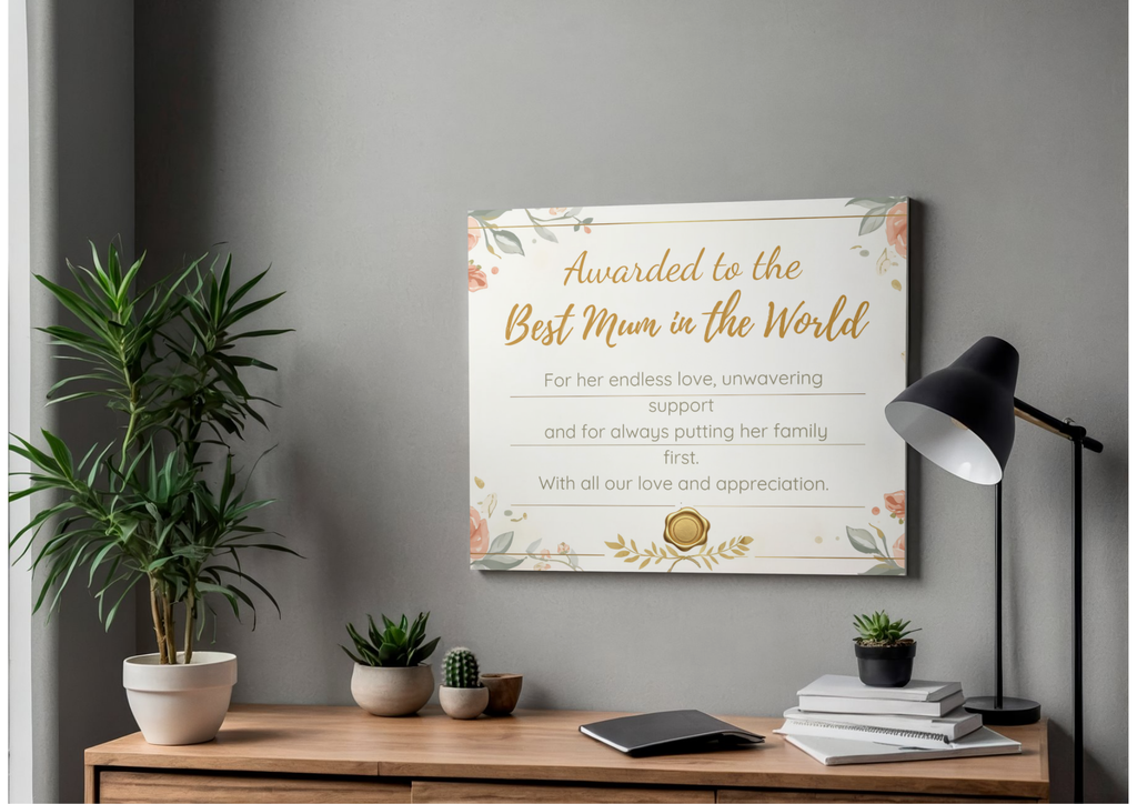 Best Mum in the World Certificate - Digital Download