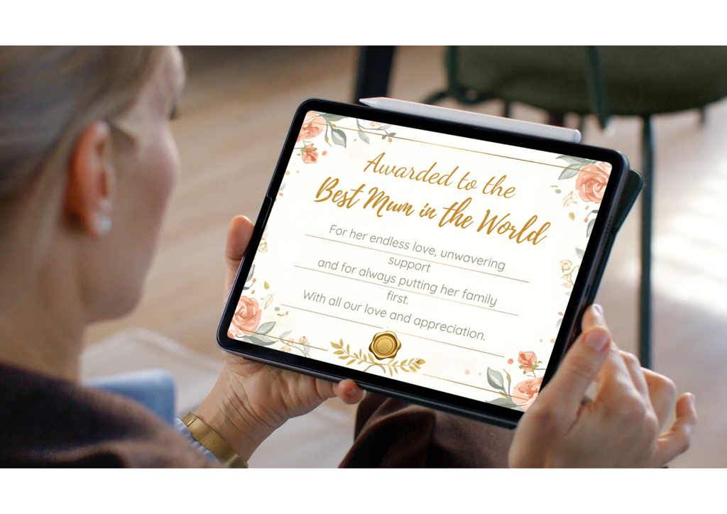 Best Mum in the World Certificate - Digital Download