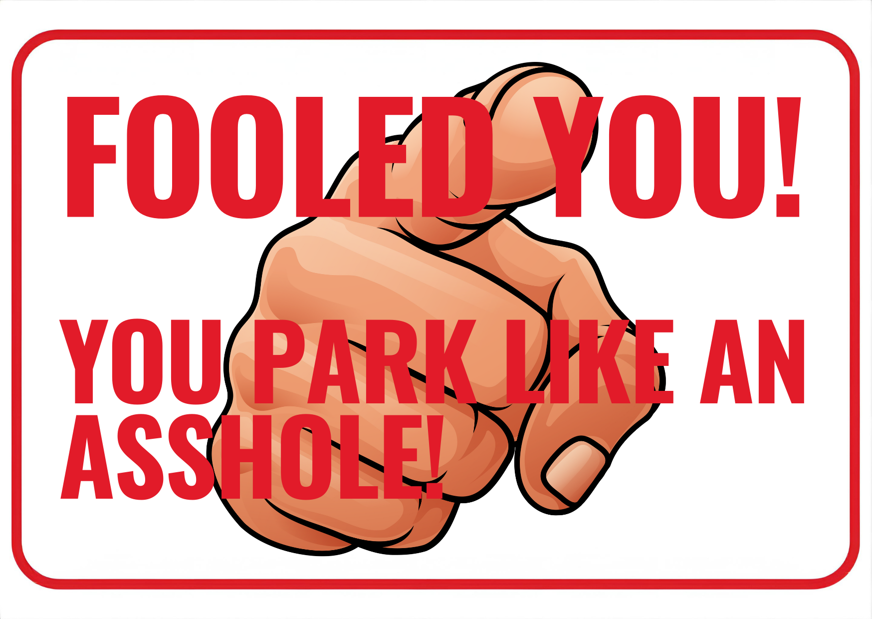 20 Pack of "You Park Like An A**hole" 100 Dollar Bill Cards