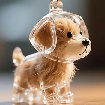 Pack of 2 Dog Hair Keyrings