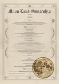 1 Acre of Land on the Moon Certificate - Novelty Gift - Digital Download